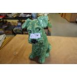Large Sylvac 1380 Green Dog