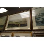 K Melling Print - Horses Grazing - signed (Hepstonstall & Stoodley Pike)