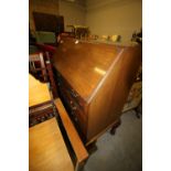 Mahogany bureau with mechanical interior