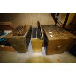 Brass Log Box with Bellows, 2 Magazine Racks & Large Roundal