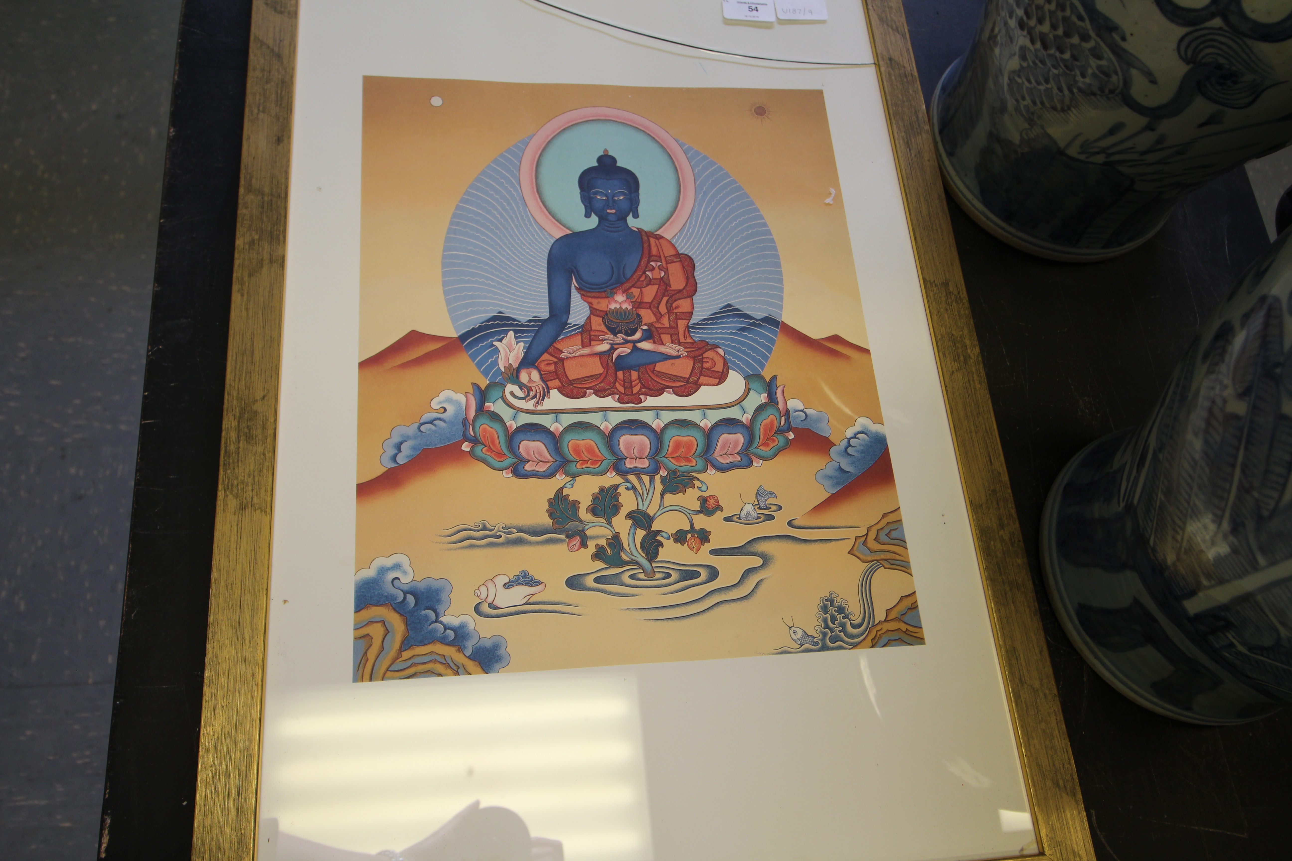 Hand painted Buddhist Artwork - Medicine Buddha