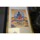 Hand painted Buddhist Artwork - Medicine Buddha