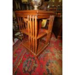 Oak revolving bookcase