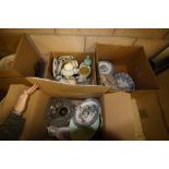 2 boxes of mixed china