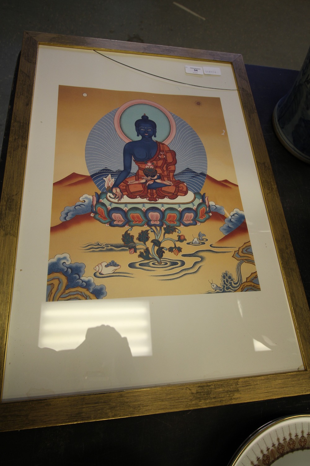 Hand painted Buddhist Artwork - Medicine Buddha - Image 2 of 3