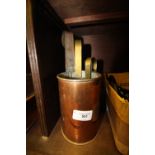 3 Copper/Brass measures - quart, pint & gill