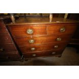 19th Century oak chest of drawers (A/F)