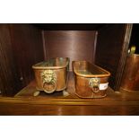 Pair of Copper Plant Troughs