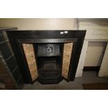 Cast Iron Fire place with tile inserts