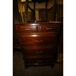 Narrow Victorian mahogany chest