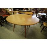 Ercol (unmarked) Light Elm Drop Leaf Table