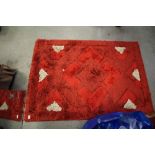 Modern red Turkish rug