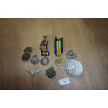 WWI Medals, Military Cap Badges etc