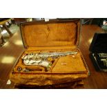 Lafleur imported by Boosey and Hawkes silver plated saxophone cased