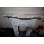 Cast Iron Art Nouveau Fire Place