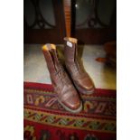 Pair of Gents Barbour 'Commando' brown leather boots size 10