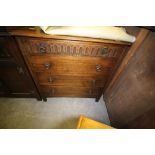 Oak 4 drawer chest