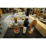 50cl bottle Bols Curacao and two 50cl bottles Eiswein