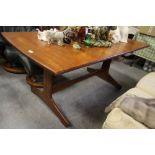 Whale tail teak table 1970's