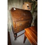 Oak bureau with key