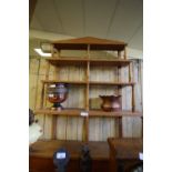 Regency pine hanging wall shelf