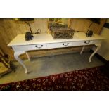 White console table