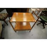 1975 teak trolley with drawer