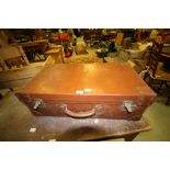 Large leather suitcase and others