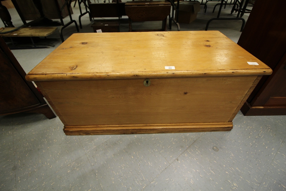 Victorian pine blanket box