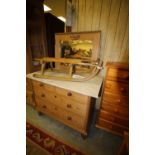 Marble topped pine dressing chest