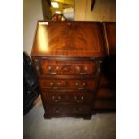 Narrow inlaid bureau