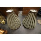 Pair of Glass & Metal Light Shades