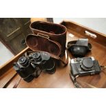 Fell view binoculars and vintage camera