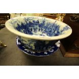 Blue & White Pottery Bowl & Dish