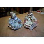 Pair of Coalport "Fairest Flower" figurines - Poppy & Veronica
