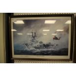 HMS Ark Royal RO9 - signed sample print