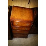 Narrow Burr Walnut Bureau