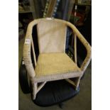 Child's wicker work chair