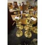 2 Pairs of Brass Candlesticks