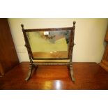 19th Century mahogany toilet mirror