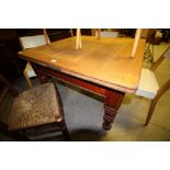 19thC Pine Draw Leaf Table