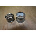 Silver Napkin Ring & other
