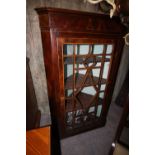 c19th Mahogany Glazed Corner Cupboard