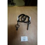 2 single plug slave handcuffs marked "Froggatt"