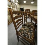 4 ladder back chairs