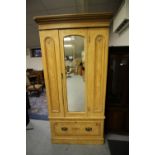 Scumbled pine Victorian painted wardrobe