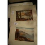 6 Lithographs of the Lake District 1879