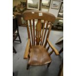 C19th Ash/Elm Windsor Armchair