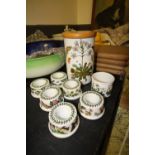 Portmeirion Botanic Garden - biscuit barrel, set of 6 flat egg cups & small container
