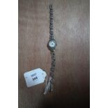 Silver, Marcasite & Mother of Pearl Cocktail Watch